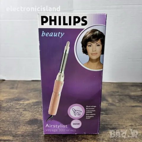 Чисто нова Ретро маша за коса Philips Airstylist Voyage 300 HP4622, мощност 300W, подходяща за път