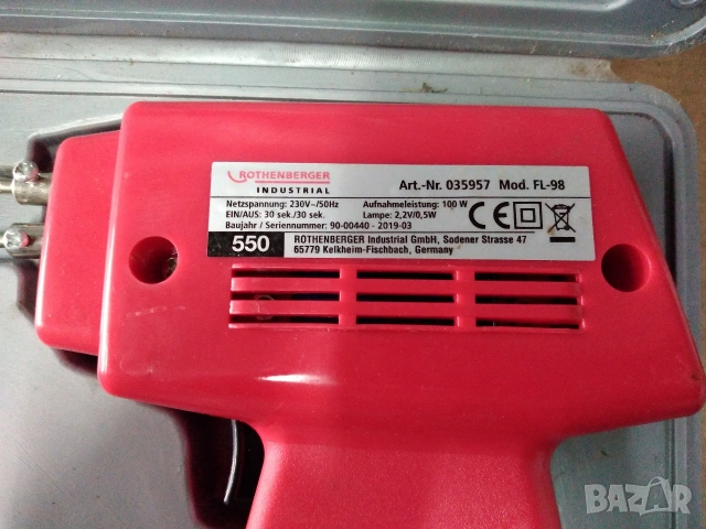 Поялник 100W ROTHENBERGER FL-98, снимка 3 - Поялници и запояване - 54819387