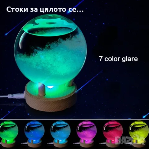 Сфера с LED лампа и кристали за времето , снимка 2 - Други стоки за дома - 54436039
