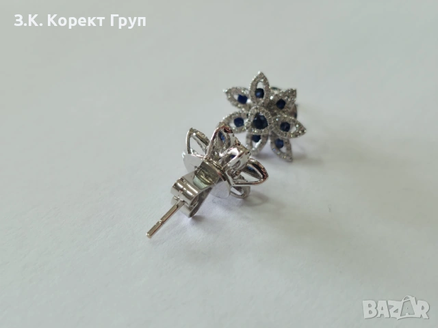 Дамски златни обеци 18К 750 / 4,51гр., снимка 4 - Обеци - 54581945