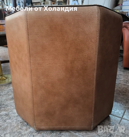 Малък кожен фотьойл, снимка 5 - Дивани и мека мебел - 54967394