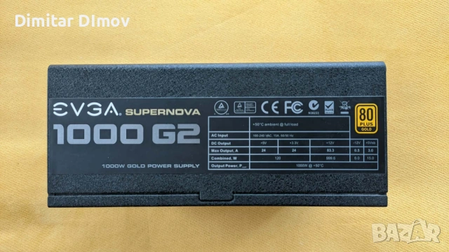 ахранване EVGA SuperNOVA 1000 G2, 80+ GOLD 1000W, снимка 3 - Захранвания и кутии - 54613495