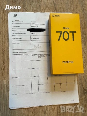 НОВ Смартфон Realme Note 70T 4GB RAM 128GB Черен