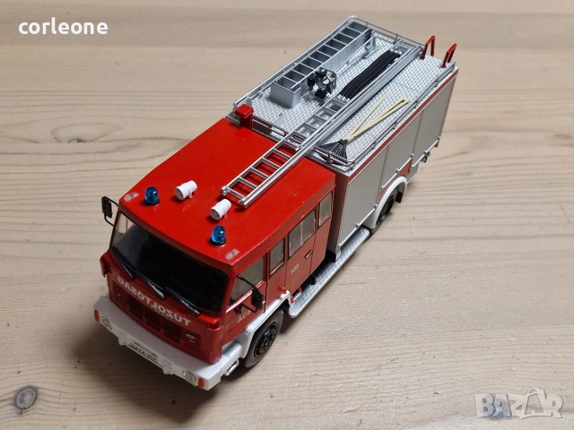 Csepel D 755 TÜ Metz пожарна 1991 - мащаб 1:43 на DeAgostini моделът е нов в блистер, снимка 7 - Колекции - 55016930