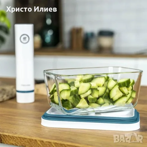 Вакуумна кутия Zwilling Fresh & Save Стъклена купа Голям размер 2литра, снимка 6 - Кутии за храна - 55441440