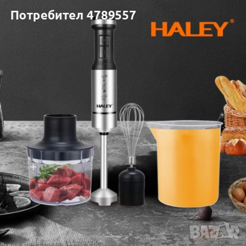 Мощен пасатор 4-в-1 HALEY 1200W с чопър, тел и мерителна кана 