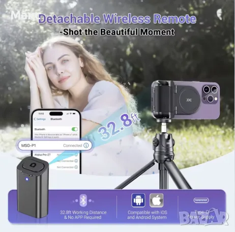 JJC Magnetic Phone Grip – магнитен грип за телефон MagSafe Магсейф, снимка 2 - Аксесоари за Apple - 55412250