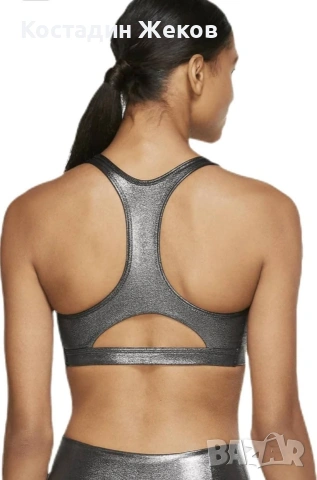 Ново. Дамско оригинално бюстие Nike Swoosh Icon Clash Shimmer Sports Bra , снимка 3 - Корсети, бюстиета, топове - 55072810