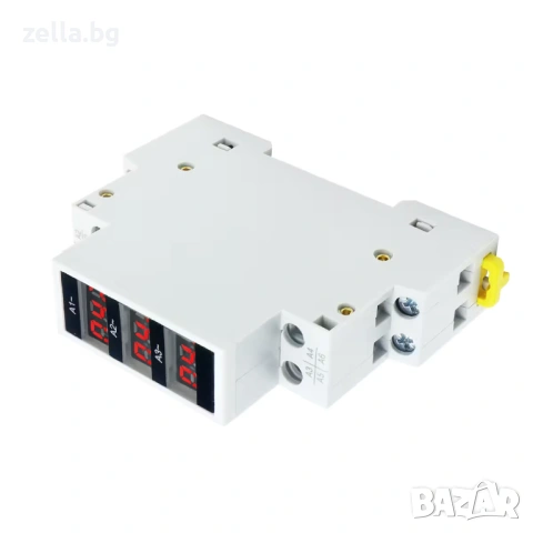 Трифазен дигитален амперметър 1-100A за ел. табло – DIN шина 35mm, клас на точност AC 80-500V 10428, снимка 7 - Друга електроника - 54694661