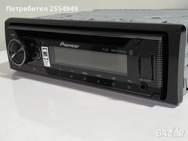 Автоплеър Pioneer DEH-S510BT – Bluetooth / CD / USB / FLAC / RGB – Отличен!
