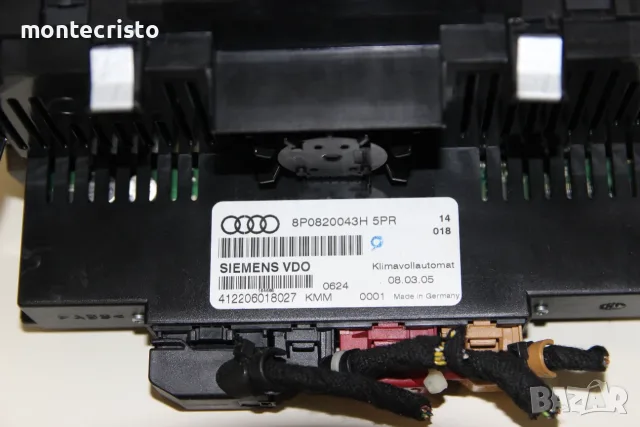 Панел климатроник Audi A3 8P (2003-2008г.) 8P0820043H управление климатик, снимка 3 - Части - 55688029