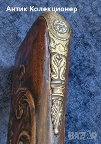 Кремъчна пушка съ сребърни апликации , Германия 1770–1790 гг, снимка 10 - Антикварни и старинни предмети - 55327256