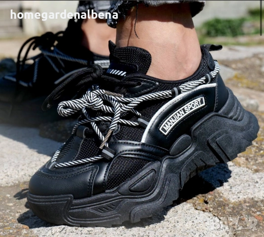 Дамски маратонки MS Sport – Черни chunky сникърси | Размери 36, 37
