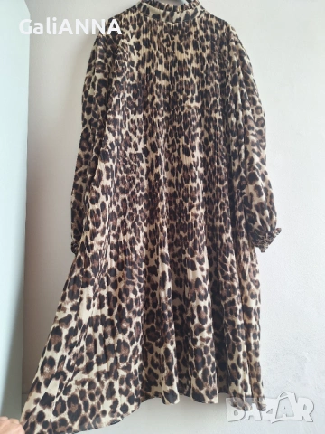 СТРАХОТНА РОКЛЯ ПЛИСЕ 3XL-5XL, снимка 6 - Рокли - 54903967