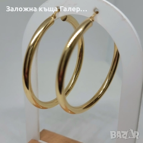 Елегантни златни обеци 585, стил и блясък - 6,15 гр, снимка 4 - Обеци - 54696562