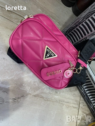 Чанта guess в розово , снимка 7 - Чанти - 54259691