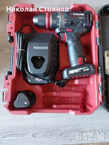 Нова Безчеткова бормашина Parkside Performance PSBSAP 12 A1 батерия 12V2.5Ah и зарядно 12V 6A