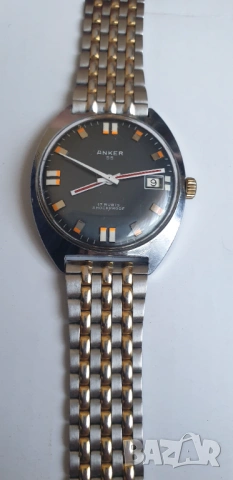 Винтидж ANKER 55 Date 17Rubis Антимагнитен Удароустойчив, снимка 6 - Антикварни и старинни предмети - 54123682