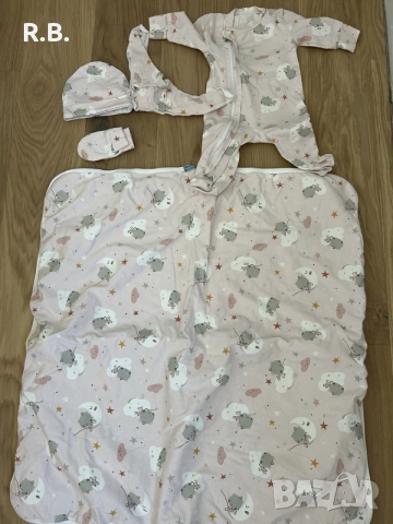 Комплект за изписване Angel Baby в розово, снимка 5 - Комплекти за бебе - 54236778