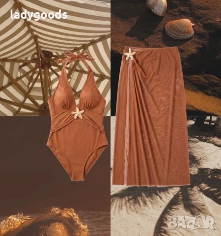 Цял бански с пола-саронг., снимка 2 - Бански костюми - 55142680