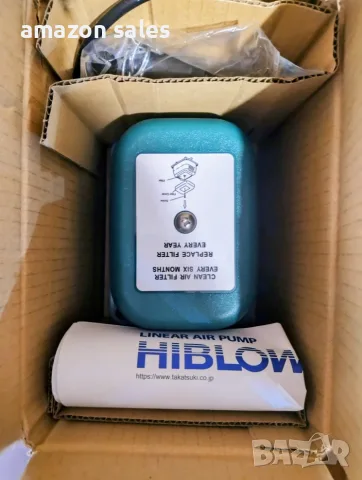 Въздушна помпа HiBlow HP-20 18 л/мин,аератор за езеро и др.,тиха,икономична, нова, снимка 8 - Градинска техника - 55509630