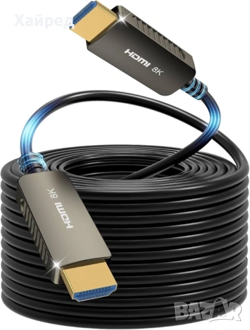 НОВ SOEYBAE 8K HDMI оптичен кабел 20 м, HDMI 2.1 кабел 48Gbps поддръжка 8K@60Hz, 4