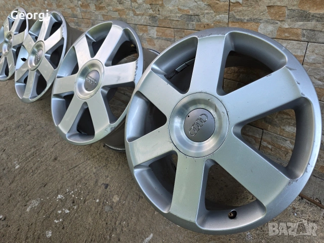 Продавам ОРИГИНАЛНИ джанти 17 ' цола 5x112 AUDI A4,a6 7,5J ET45 централен отвор 57,1, снимка 3 - Гуми и джанти - 55021486