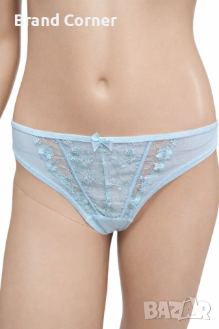 Комплект дамско бельо Hunkemöller – сутиен 75C и бикини S, светло синя дантела, снимка 6 - Бельо - 54516710