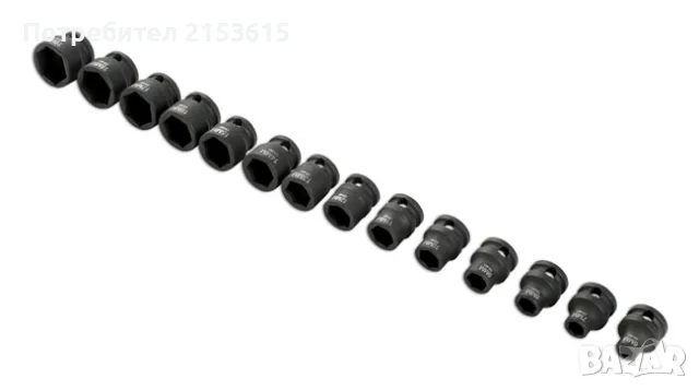 LASER TOOLS 14 броя 3/8" impact stubby profile Шестостенни качествени вложки камъни, снимка 3 - Други инструменти - 55417657