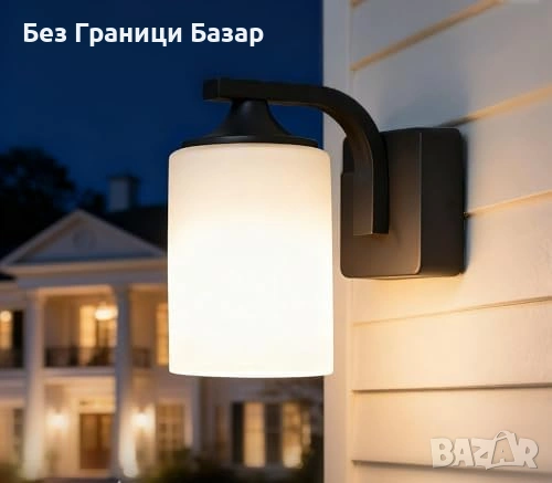 Нова Градинска стенна лампа E27 IP44 антрацит водоустойчив Външен стенен аплик, снимка 2 - Лед осветление - 54457291