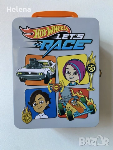 Метална кутия / куфарче за 18 колички Hot Wheels Let's Race (Оригинал)