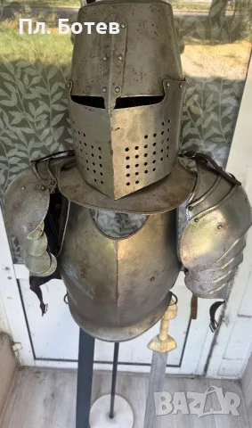 ⚔️ РИЦАРСКИ ШЛЕМ И БРОНЯ – ВПЕЧАТЛЯВАЩ ДЕКОРАТИВЕН КОМПЛЕКТ ⚔️  , снимка 9 - Други ценни предмети - 55646468