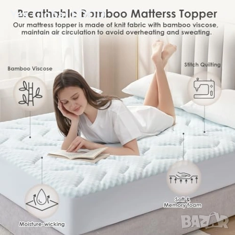 EHEYCIGA гел топ матрак 180x200см Memory Foam, снимка 6 - Матраци - 54923546
