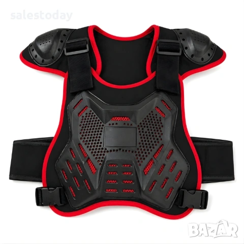 Детска ризница за велосипед, скутер + наколенки с червен кант