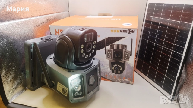 4G Соларна Камера със SIM карта DUAL LENSE IPC-V380-P3, снимка 4 - IP камери - 54438764