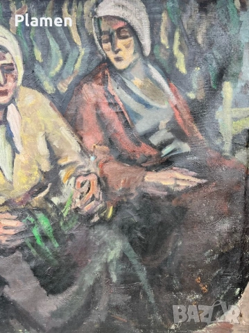 ГОЛЯМА КАРТИНА МАСЛО НА ПЛАТНО ВЕНКО ПЕТРОВ, снимка 4 - Картини - 54066297