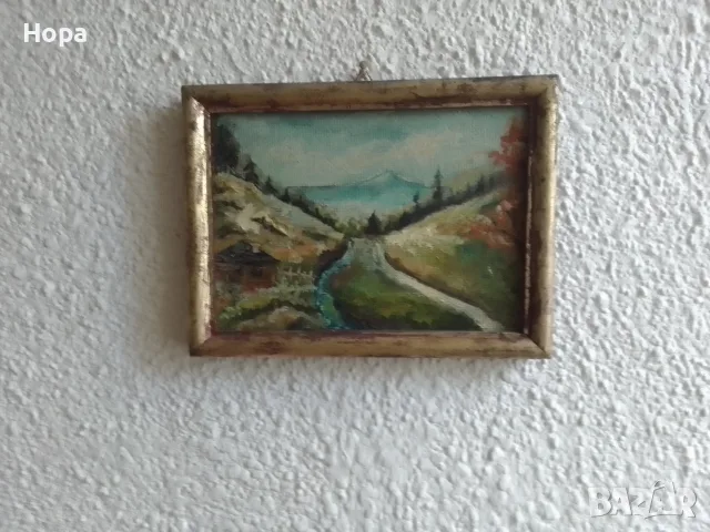 Авторска картина. Миниатюра, Пейзаж от Ябланица”