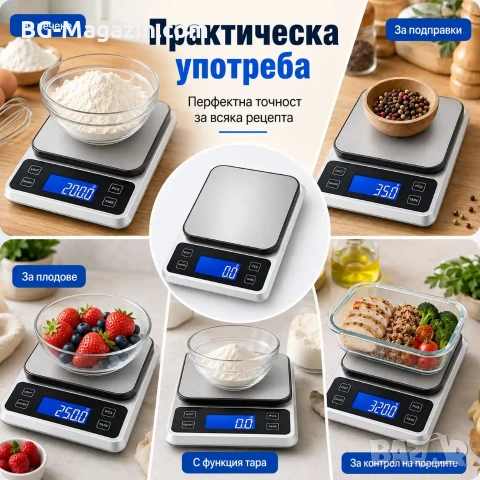 Професионална прецизна кухненска електронна везна кантар за храна кафе добавки подправки кантар, снимка 4 - Везни - 50921580