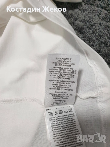  Дамска оригинална тениска памучна. Като нова. Pepe Jeans London. , снимка 10 - Тениски - 55072856