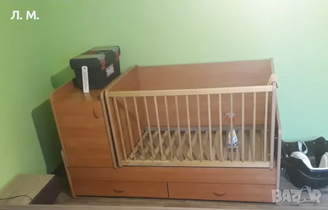 Детско Креватче с люлка и ракла
