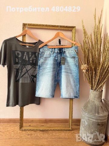 G-Star Raw Мъжки нови оригинални къси дънки, снимка 14 - Къси панталони - 54875003