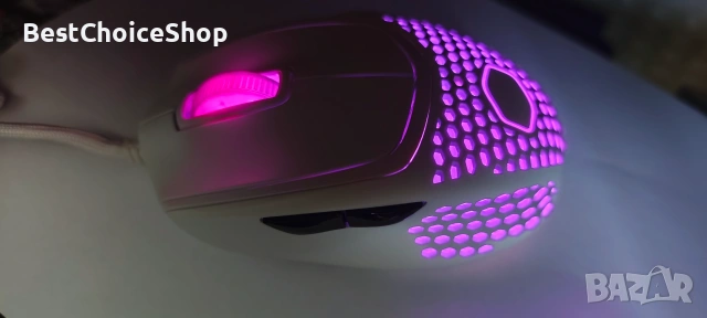 Геймърска мишка Cooler Master MM720, матово бяла, 16000 DPI, RGB и форма на захвата тип „нокът“, снимка 6 - Клавиатури и мишки - 55138107