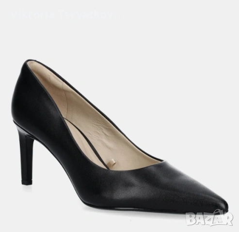 Calvin Klein ESS STILETTO 70 – кожени обувки с тънък ток, размер 37, снимка 4 - Дамски обувки на ток - 55281226