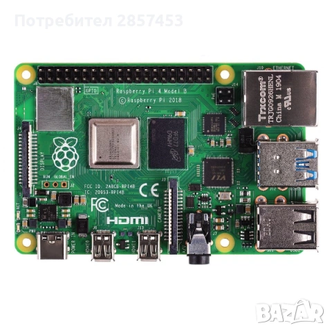 Raspberry Pi 4 Model B / 8GB RAM / нов / неупотребяван, снимка 2 - Друга електроника - 54511397
