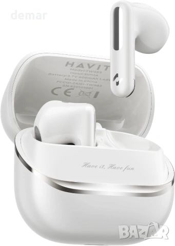 HAVIT Bluetooth 6.0 слушалки, ANC шумопотискане, 40 часа батерия, ENC микрофони, IP54