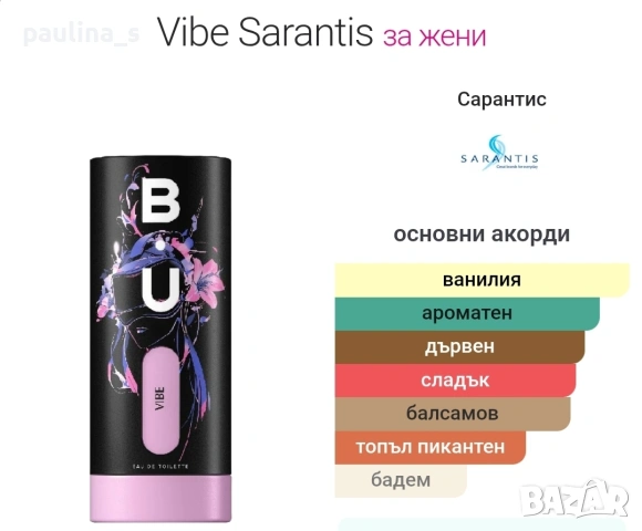 Шест броя / B. U. - Wild, Vibe, Hidden Paradise, Fairy's secret, Absolute me, One love , снимка 4 - Дамски парфюми - 54237021