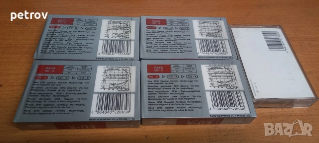 Комплект от 5 аудио касети -Raks- 60 ED-X, снимка 2 - Други - 54940135