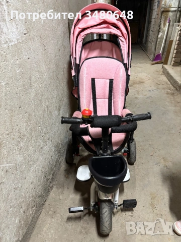 Триколка/колело  360° розова сенник