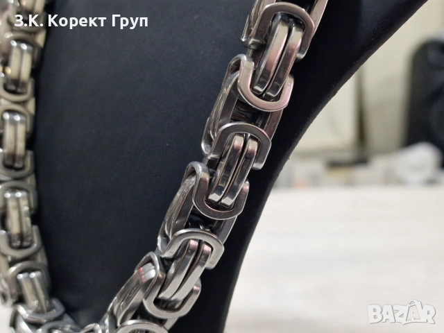 Стоманен синджир 390 гр., снимка 3 - Колиета, медальони, синджири - 54744956