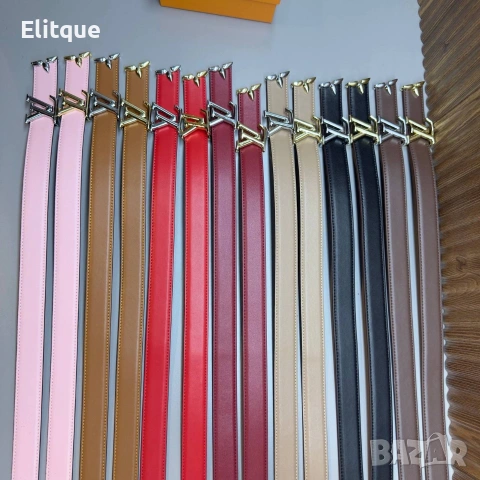 вносен кожен колан от естествена кожа в кутия на марката  hermes Louis Vuitton fendi , снимка 4 - Колани - 54220546